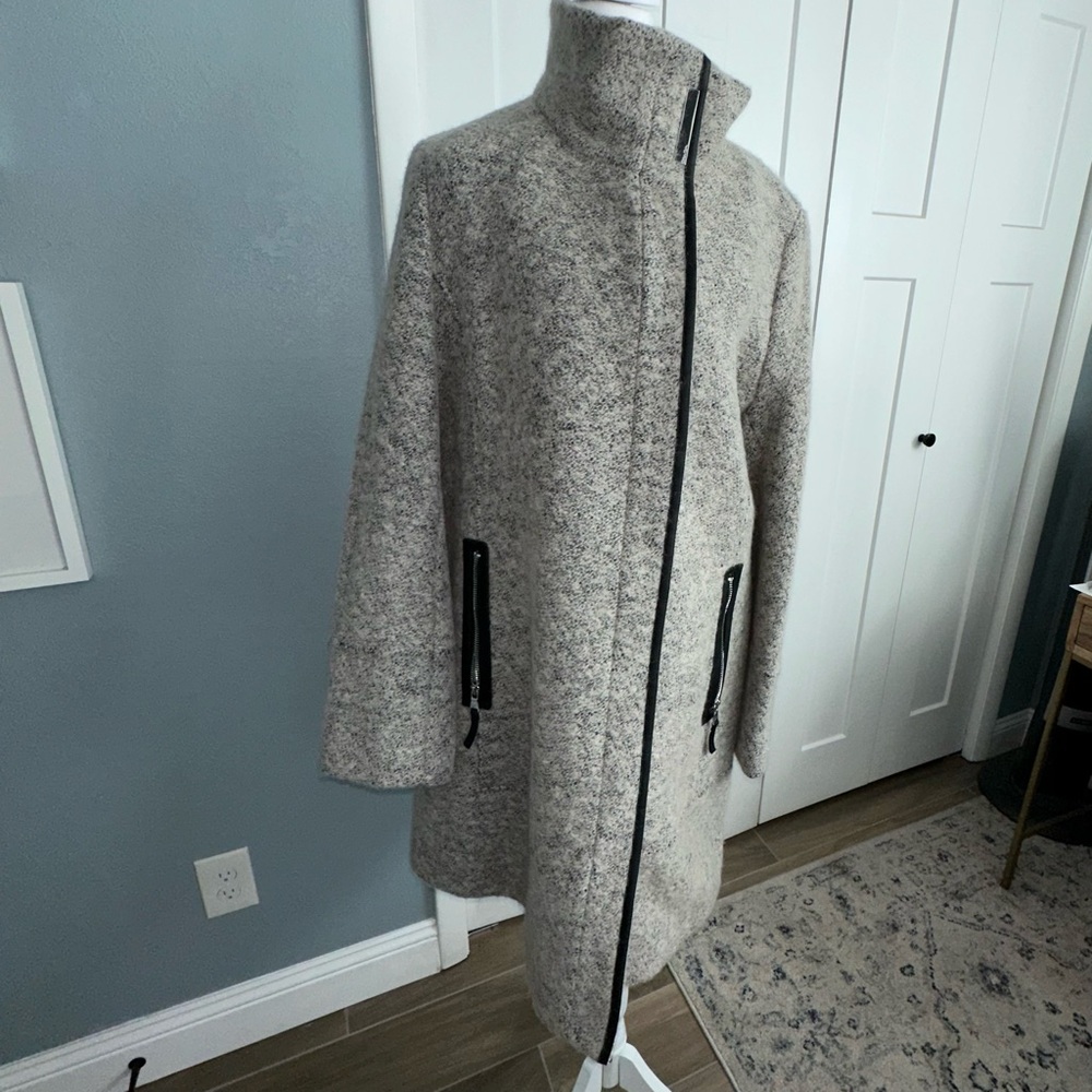 Women's Calvin Klein Gray Wool Blend Walker Coat - XL - NWOT